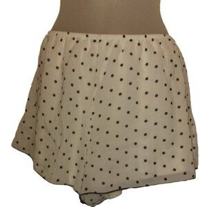 Soma White Polka Dot Pull-On Pajama Shorts